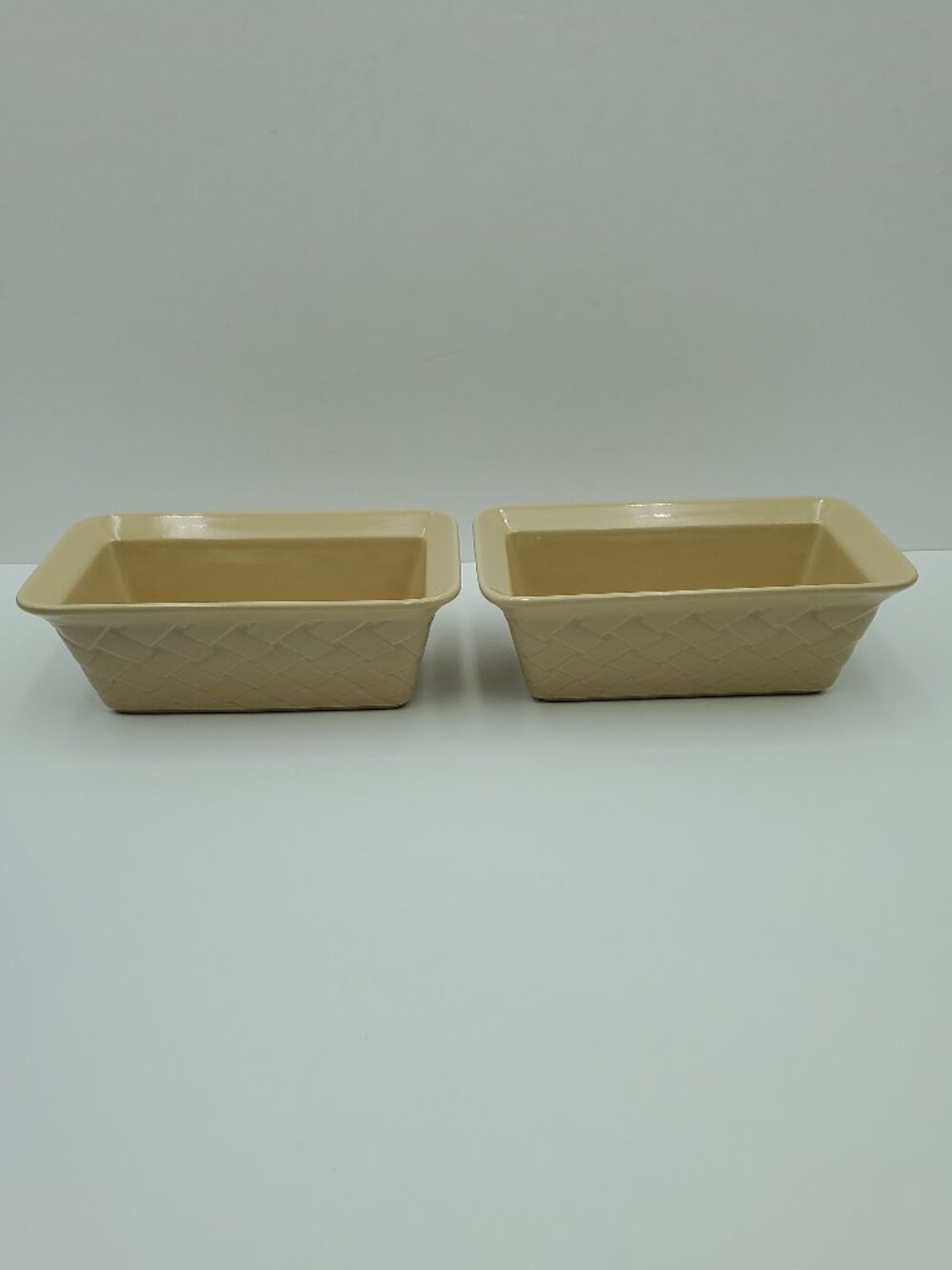 Tastefully Simple Tan Loaf Pans Almond Cream Mini Loaf Pans